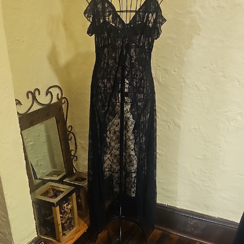 Bar III Elegant Black Lace Slip